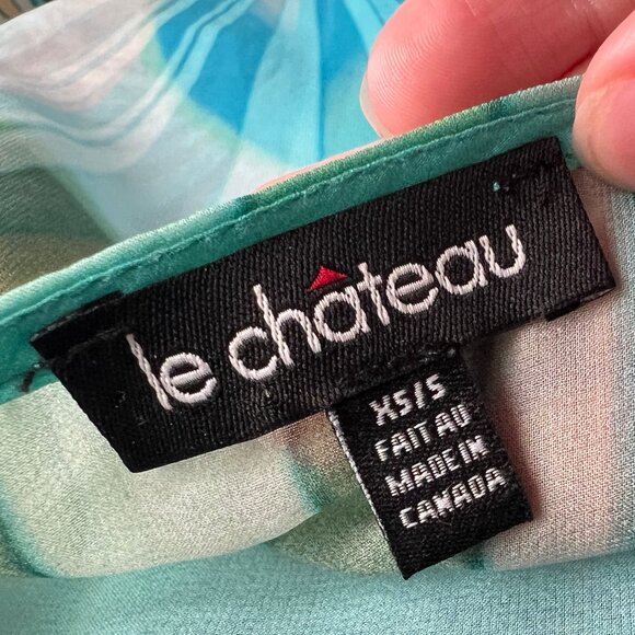 Vintage Silk Rainbow Blouse Sheer Boho Hippie Disco Print Coastal Festival Top - Picture 5 of 6